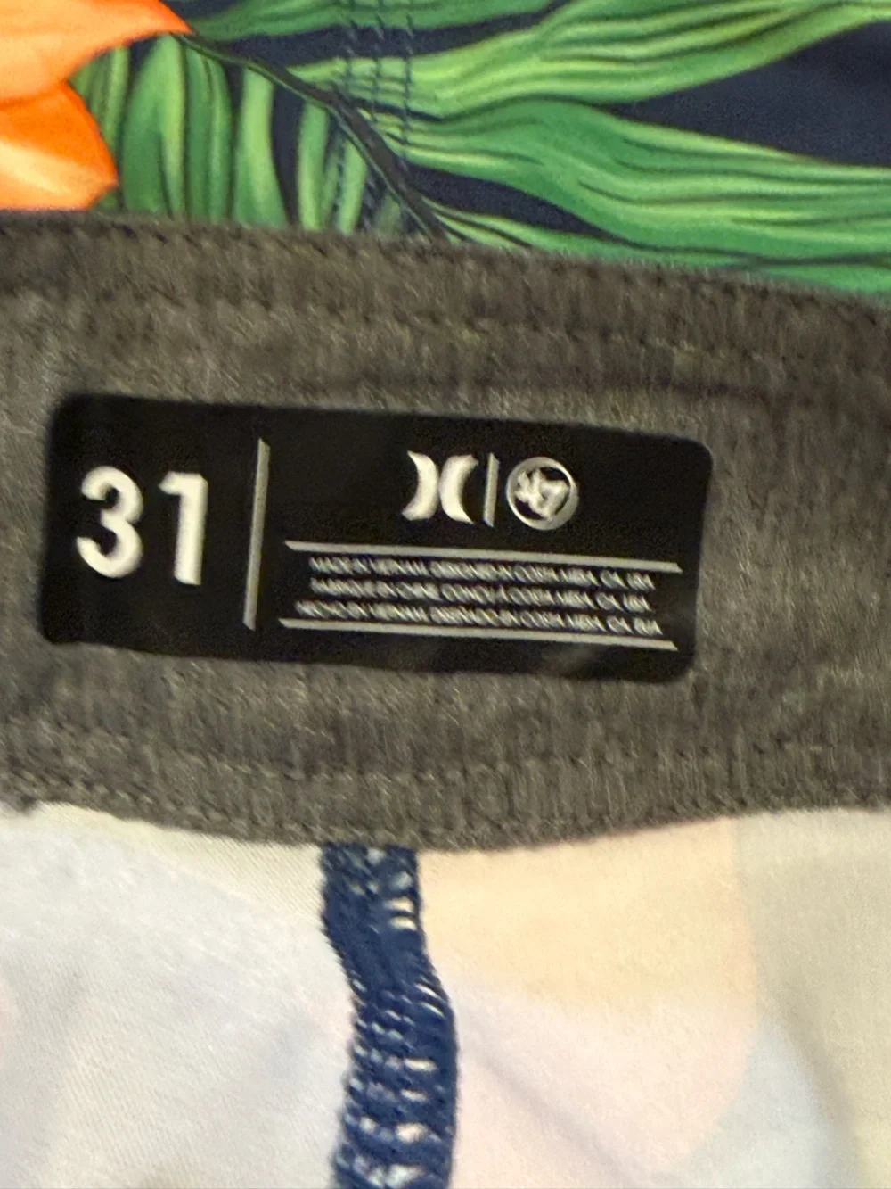 Hurley Navy Floral Astros Swim Shorts